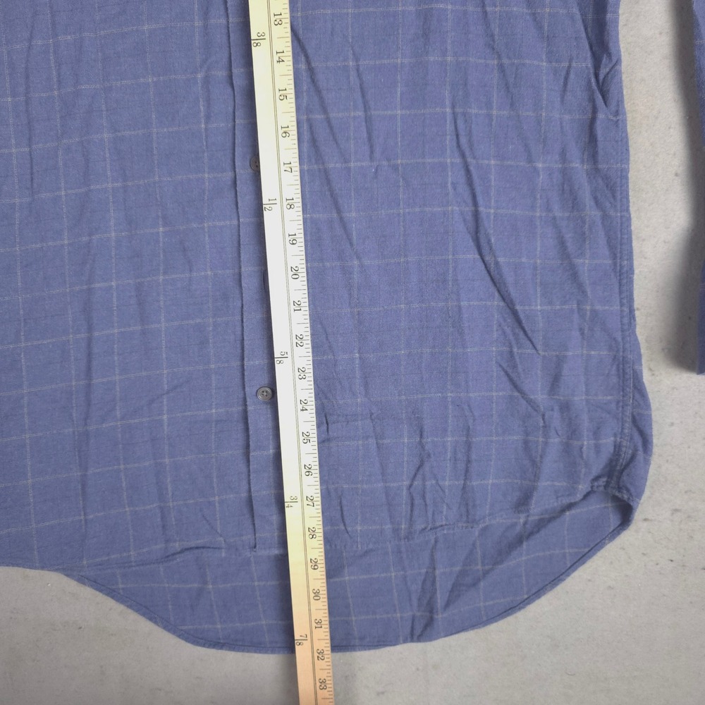 Ledbury Classic Fit Blue‎ Plaid Dress Shirt Mens 15.5 M - Picture 5 of 8